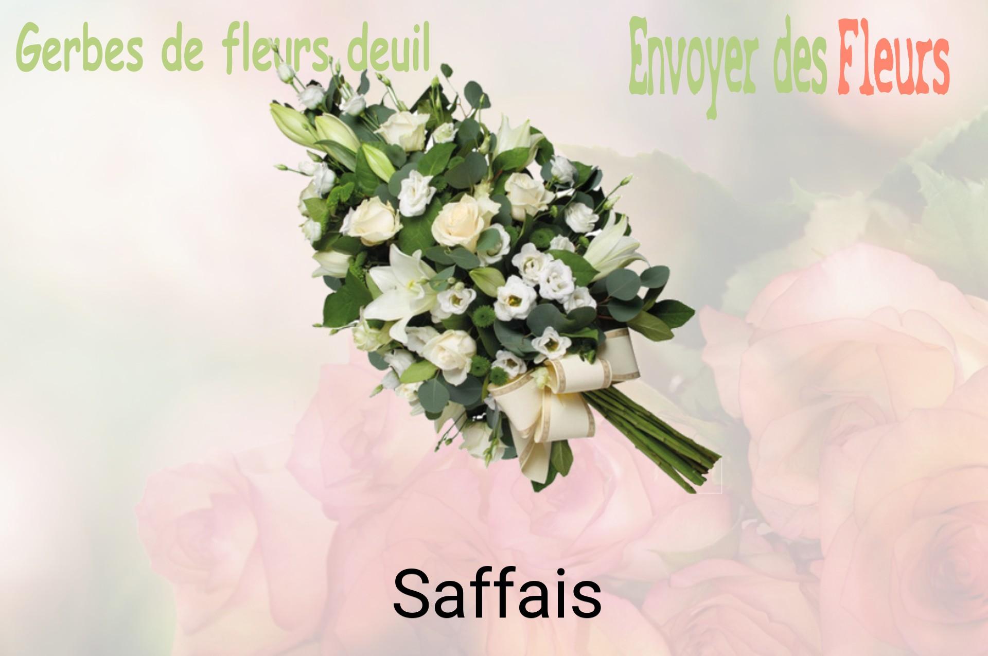 Gerbe de fleurs de deuil livrée à Saffais